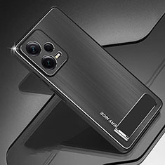 Xiaomi Poco X5 5G用ケース 高級感 手触り良い アルミメタル 製の金属製 兼シリコン カバー JS2 Xiaomi ブラック