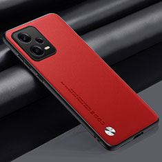 Xiaomi Poco X5 5G用ケース 高級感 手触り良いレザー柄 S01 Xiaomi レッド