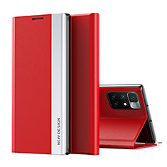 Xiaomi Redmi 10 (2022)用手帳型 レザーケース スタンド カバー Q01H Xiaomi レッド