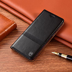 Xiaomi Redmi 10 4G用手帳型 レザーケース スタンド カバー H05P Xiaomi ブラック