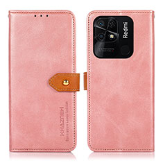 Xiaomi Redmi 10 India用手帳型 レザーケース スタンド カバー N07P Xiaomi ピンク