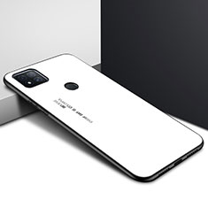 Xiaomi Redmi 10A 4G用ハイブリットバンパーケース プラスチック 鏡面 カバー Xiaomi ホワイト