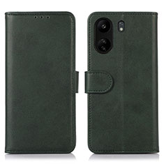 Xiaomi Redmi 13C用手帳型 レザーケース スタンド カバー N08P Xiaomi グリーン