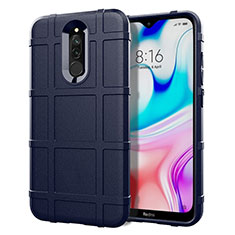 Xiaomi Redmi 8用360度 フルカバー極薄ソフトケース シリコンケース 耐衝撃 全面保護 バンパー S07 Xiaomi ネイビー