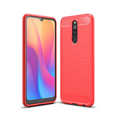 Xiaomi Redmi 8用シリコンケース ソフトタッチラバー ライン カバー Xiaomi レッド