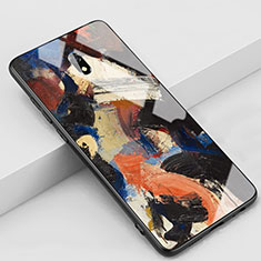 Xiaomi Redmi 8A用ハイブリットバンパーケース プラスチック パターン 鏡面 カバー S01 Xiaomi ブラウン