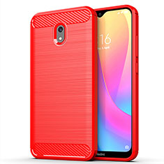 Xiaomi Redmi 8A用シリコンケース ソフトタッチラバー ライン カバー Xiaomi レッド