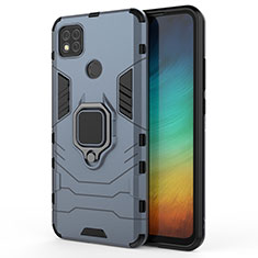 Xiaomi Redmi 9 Activ用ハイブリットバンパーケース プラスチック アンド指輪 マグネット式 KC2 Xiaomi ネイビー