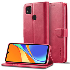 Xiaomi Redmi 9 Activ用手帳型 レザーケース スタンド カバー LC2 Xiaomi ローズレッド