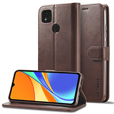 Xiaomi Redmi 9 Activ用手帳型 レザーケース スタンド カバー LC2 Xiaomi ブラウン