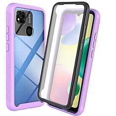 Xiaomi Redmi 9 Activ用360度 フルカバー ハイブリットバンパーケース クリア透明 プラスチック カバー ZJ3 Xiaomi ラベンダー