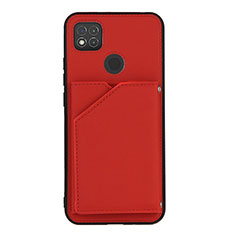 Xiaomi Redmi 9 Activ用ケース 高級感 手触り良いレザー柄 Y01B Xiaomi レッド