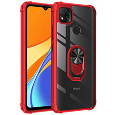 Xiaomi Redmi 9 Activ用ハイブリットバンパーケース プラスチック アンド指輪 マグネット式 MQ2 Xiaomi レッド