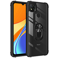 Xiaomi Redmi 9 Activ用ハイブリットバンパーケース プラスチック アンド指輪 マグネット式 MQ2 Xiaomi ブラック