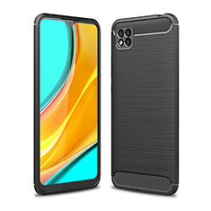 Xiaomi Redmi 9 Activ用シリコンケース ソフトタッチラバー ライン カバー WL1 Xiaomi ブラック