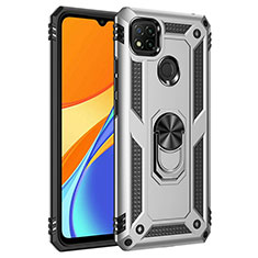 Xiaomi Redmi 9 Activ用ハイブリットバンパーケース プラスチック アンド指輪 マグネット式 MQ3 Xiaomi シルバー