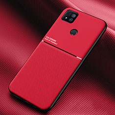 Xiaomi Redmi 9 Activ用極薄ソフトケース シリコンケース 耐衝撃 全面保護 マグネット式 バンパー Xiaomi レッド