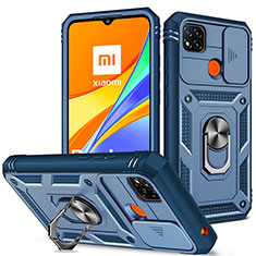 Xiaomi Redmi 9 Activ用ハイブリットバンパーケース プラスチック アンド指輪 マグネット式 MQ5 Xiaomi ネイビー