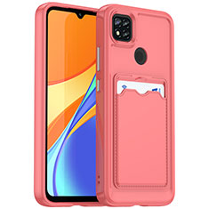 Xiaomi Redmi 9 Activ用360度 フルカバー極薄ソフトケース シリコンケース 耐衝撃 全面保護 バンパー HD1 Xiaomi レッド