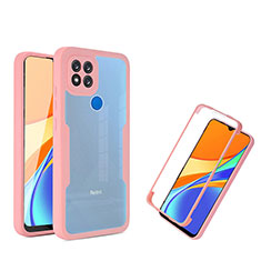 Xiaomi Redmi 9 Activ用360度 フルカバー ハイブリットバンパーケース クリア透明 プラスチック カバー MJ1 Xiaomi ローズゴールド