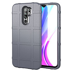 Xiaomi Redmi 9用360度 フルカバー極薄ソフトケース シリコンケース 耐衝撃 全面保護 バンパー Xiaomi グレー