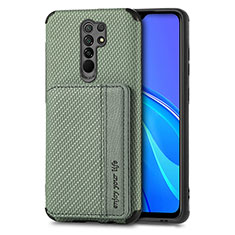 Xiaomi Redmi 9用極薄ソフトケース シリコンケース 耐衝撃 全面保護 マグネット式 バンパー S02D Xiaomi グリーン