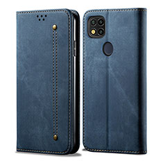 Xiaomi Redmi 9 India用手帳型 布 スタンド Xiaomi ネイビー