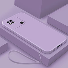 Xiaomi Redmi 9 India用360度 フルカバー極薄ソフトケース シリコンケース 耐衝撃 全面保護 バンパー YK4 Xiaomi パープル