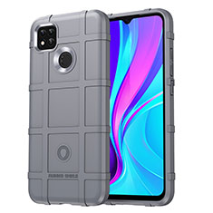 Xiaomi Redmi 9 India用360度 フルカバー極薄ソフトケース シリコンケース 耐衝撃 全面保護 バンパー J01S Xiaomi グレー