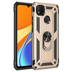 Xiaomi Redmi 9 India用ハイブリットバンパーケース プラスチック アンド指輪 マグネット式 MQ3 Xiaomi ゴールド