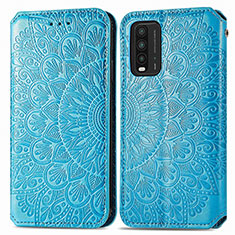 Xiaomi Redmi 9 Power用手帳型 レザーケース スタンド パターン カバー S01D Xiaomi ネイビー