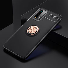 Xiaomi Redmi 9 Power用極薄ソフトケース シリコンケース 耐衝撃 全面保護 アンド指輪 マグネット式 バンパー SD2 Xiaomi ゴールド・ブラック