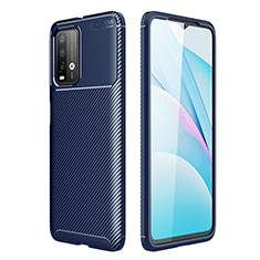 Xiaomi Redmi 9 Power用シリコンケース ソフトタッチラバー ツイル カバー S01 Xiaomi ネイビー