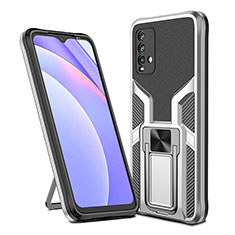 Xiaomi Redmi 9 Power用ハイブリットバンパーケース プラスチック アンド指輪 マグネット式 ZL1 Xiaomi シルバー