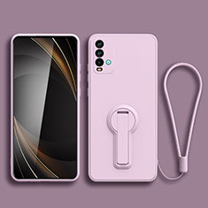 Xiaomi Redmi 9 Power用極薄ソフトケース シリコンケース 耐衝撃 全面保護 スタンド バンパー Xiaomi ラベンダー