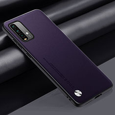 Xiaomi Redmi 9 Power用ケース 高級感 手触り良いレザー柄 S01 Xiaomi パープル