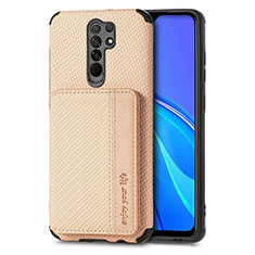 Xiaomi Redmi 9 Prime India用極薄ソフトケース シリコンケース 耐衝撃 全面保護 マグネット式 バンパー S02D Xiaomi ゴールド