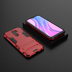 Xiaomi Redmi 9 Prime India用ハイブリットバンパーケース スタンド プラスチック 兼シリコーン カバー KC1 Xiaomi レッド