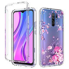 Xiaomi Redmi 9 Prime India用前面と背面 360度 フルカバー 極薄ソフトケース シリコンケース 耐衝撃 全面保護 バンパー 透明 Xiaomi ピンク