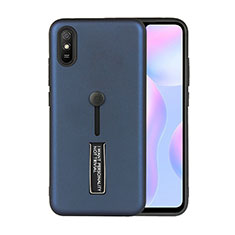 Xiaomi Redmi 9A用ハイブリットバンパーケース スタンド プラスチック 兼シリコーン カバー R05 Xiaomi ネイビー