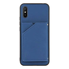 Xiaomi Redmi 9A用ケース 高級感 手触り良いレザー柄 Y01B Xiaomi ネイビー