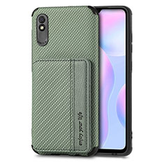 Xiaomi Redmi 9A用極薄ソフトケース シリコンケース 耐衝撃 全面保護 マグネット式 バンパー S02D Xiaomi グリーン