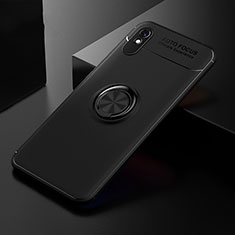 Xiaomi Redmi 9A用極薄ソフトケース シリコンケース 耐衝撃 全面保護 アンド指輪 マグネット式 バンパー SD2 Xiaomi ブラック