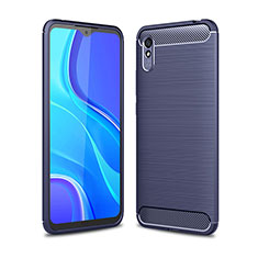 Xiaomi Redmi 9A用シリコンケース ソフトタッチラバー ライン カバー WL1 Xiaomi ネイビー