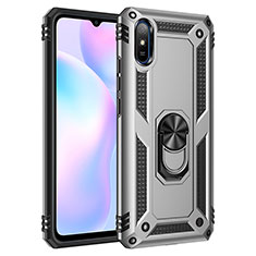 Xiaomi Redmi 9A用ハイブリットバンパーケース プラスチック アンド指輪 マグネット式 MQ3 Xiaomi シルバー