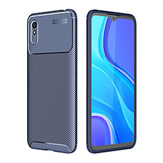 Xiaomi Redmi 9A用シリコンケース ソフトタッチラバー ツイル カバー S01 Xiaomi ネイビー