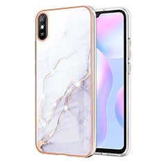 Xiaomi Redmi 9A用シリコンケース ソフトタッチラバー バタフライ パターン カバー Y05B Xiaomi ホワイト