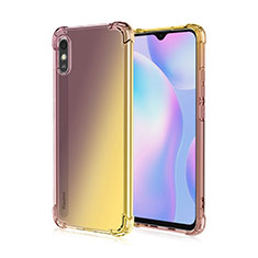 Xiaomi Redmi 9AT用極薄ソフトケース シリコンケース 耐衝撃 全面保護 クリア透明 S01 Xiaomi ブラウン