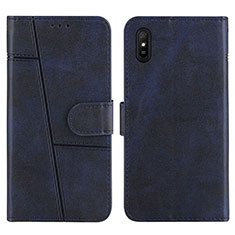 Xiaomi Redmi 9AT用手帳型 レザーケース スタンド カバー Y01X Xiaomi ネイビー