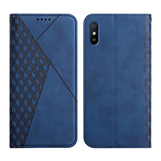 Xiaomi Redmi 9AT用手帳型 レザーケース スタンド カバー Y02X Xiaomi ネイビー